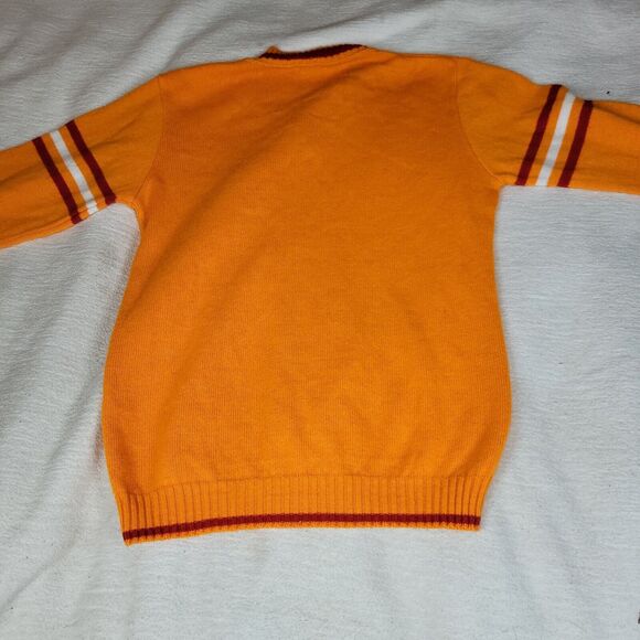 Vintage Sweater Size Large Mens Orange Varsity Sports Buccaneers Football NFL - Picture 13 of 16